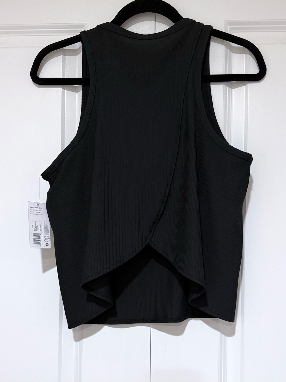 NWT Jockey Women's Black Ribbed Workout Sleeveless Tank - Picture 3 of 4